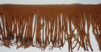 Fringe Western Artificial leather 10cm (10 m), Light Brown 3